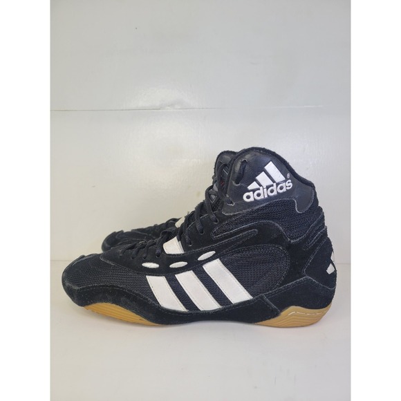 Vintage Y2K‎ Adidas Tyrint Wrestling Shoes Boxing MMA 2001 Black White Men\'s 7.5 main image 9